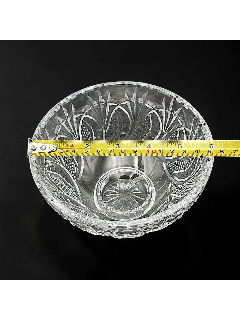 Vtg Waterford Seahorse Footed Bowl Lismore Style Cut Crystal Centerpiece 6 Inch